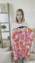 Load and play video in Gallery viewer, Plus Size Floral Print Ruffled Sleeve Top
