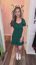 Load and play video in Gallery viewer, Emerald Green Smocked Dress
