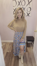 Load and play video in Gallery viewer, Floral Print Ruffle Maxi Skirt
