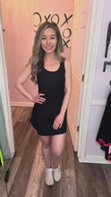 Load and play video in Gallery viewer, Black Athletic Dress (WITH SHORTS BUILT IN)
