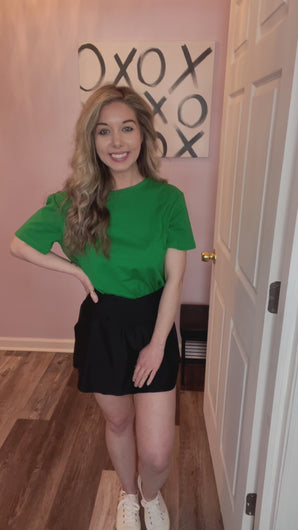 Black Side Pocket Athletic Skort