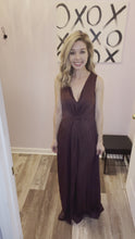 Load and play video in Gallery viewer, Plum Middle Twist Knot Maxi Dress
