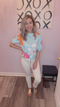 Load and play video in Gallery viewer, Sky Blue Flower Print Top (S-2XL)
