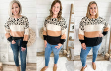 Load image into Gallery viewer, Leopard Colorblock Sweater
