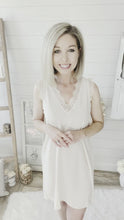 Load and play video in Gallery viewer, Nude Lace Fringed Detailed Mini Dress
