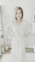 Load and play video in Gallery viewer, Polka Dot Long Sleeve Maxi Dress
