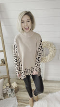 Load and play video in Gallery viewer, Leopard Print Side Slit Sweater
