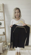 Load and play video in Gallery viewer, Plus Size Wooden Button Long Sleeve Top
