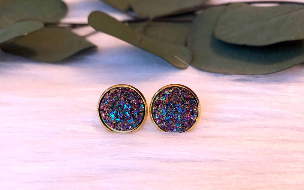 Galaxy Druzy Earrings