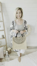 Load and play video in Gallery viewer, Khaki and Black Aztec Reusable Tote Bag
