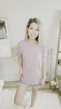 Load and play video in Gallery viewer, Knitted Lavender Triple Ruffled Sleeve Top
