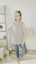 Load and play video in Gallery viewer, Black and White Stripe Tank
