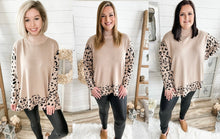 Load image into Gallery viewer, Leopard Print Side Slit Sweater
