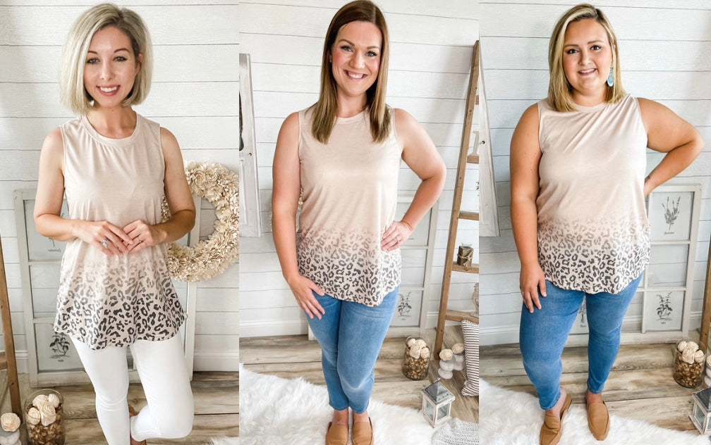 Fading Out Leopard Print Top