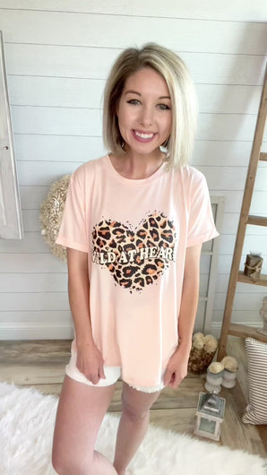 Wild At Heart Leopard Graphic Tee
