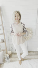 Load and play video in Gallery viewer, Mixed Leopard Waffle Knit Top
