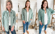 Load image into Gallery viewer, Corduroy Feeling Buttoned Down Long Sleeve Top
