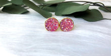 Load image into Gallery viewer, Pink Druzy Earrings
