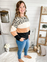 Load image into Gallery viewer, Leopard Colorblock Sweater

