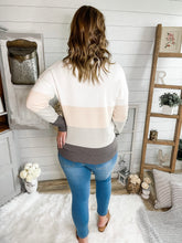 Load image into Gallery viewer, Colorblock V Neck Sweater
