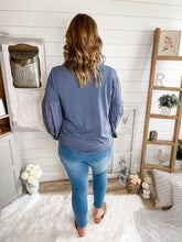 Load image into Gallery viewer, Front Tie Eyelet Bubble Sleeve Top
