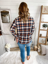Load image into Gallery viewer, Plaid Top With Tie Up Sleeves
