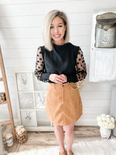Load image into Gallery viewer, Khaki Corduroy Mini Skirt
