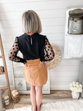 Load image into Gallery viewer, Khaki Corduroy Mini Skirt
