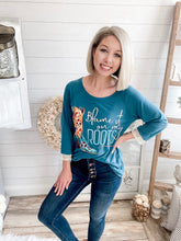Load image into Gallery viewer, Blame It All On My Roots Top With Lace Detail Lightweight Top
