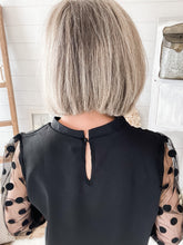 Load image into Gallery viewer, Polka Dot Mesh Sleeve Top
