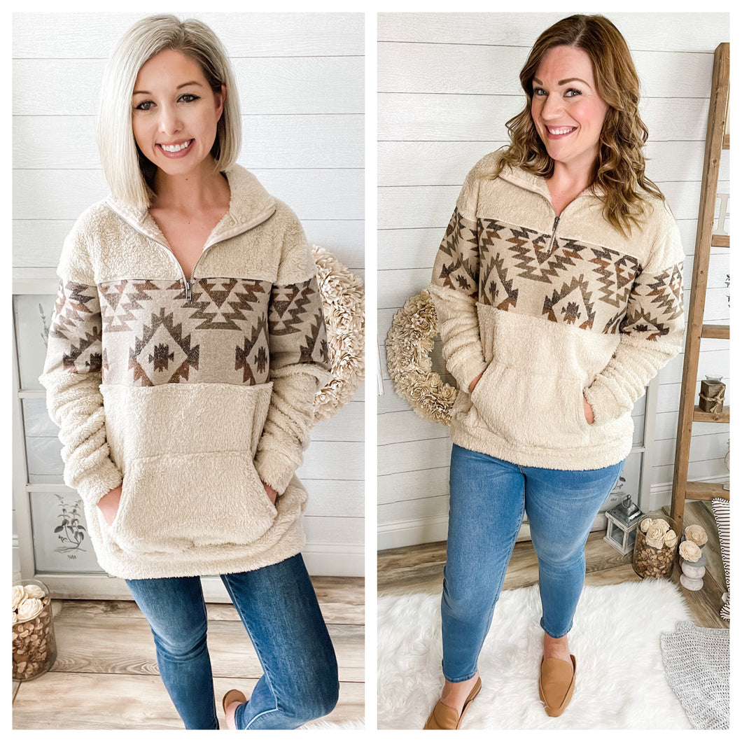 Aztec Sherpa Pullover
