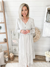 Load image into Gallery viewer, Polka Dot Long Sleeve Maxi Dress
