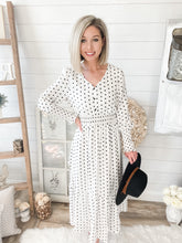 Load image into Gallery viewer, Polka Dot Long Sleeve Maxi Dress
