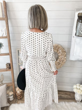 Load image into Gallery viewer, Polka Dot Long Sleeve Maxi Dress
