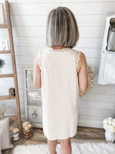 Load image into Gallery viewer, Nude Lace Fringed Detailed Mini Dress
