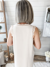 Load image into Gallery viewer, Nude Lace Fringed Detailed Mini Dress

