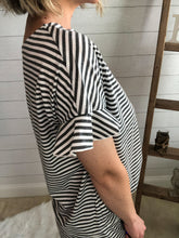 Load image into Gallery viewer, Striped Ruffle Top and Bottom Set
