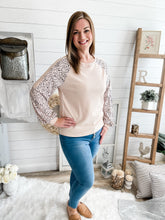 Load image into Gallery viewer, Ribbed and Leopard Print Long Sleeve Top
