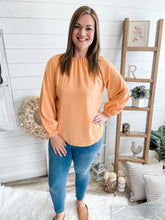 Load image into Gallery viewer, Orange Balloon Sleeve Top
