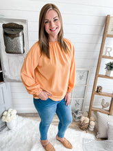 Load image into Gallery viewer, Orange Balloon Sleeve Top
