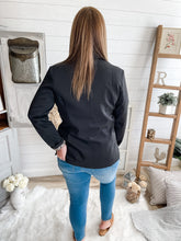 Load image into Gallery viewer, Leopard Lined Black Blazer
