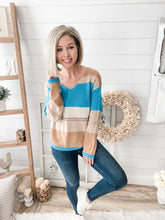 Load image into Gallery viewer, Accent Holes Colorblock Sweater
