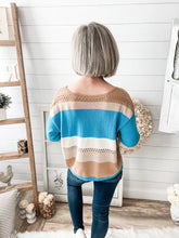 Load image into Gallery viewer, Accent Holes Colorblock Sweater
