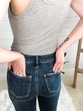 Load image into Gallery viewer, Dark Wash High Rise 5 Button Skinny Jeans
