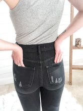 Load image into Gallery viewer, Kancan Black High Rise Frayed and Distressed 5 Button Skinny Jean - Saluda Rose Boutique
