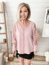 Load image into Gallery viewer, Lace Crochet Buttoned Down Top
