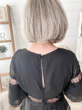 Load image into Gallery viewer, Black Lace Layered Maxi Dress
