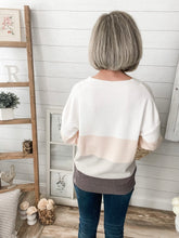 Load image into Gallery viewer, Colorblock V Neck Sweater
