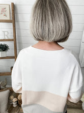 Load image into Gallery viewer, Colorblock V Neck Sweater
