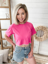 Load image into Gallery viewer, Rhinestone Fringe Crop Top
